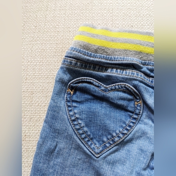 Mini Boden Girls Heart Pocket Jeans Denim Pants 3Y/3T Toddler Drawstring Waist - Picture 7 of 7